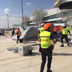 Protección Civil Torre Pacheco interviene en el simulacro de un accidente de avión en el aeropuerto de Corvera.