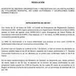 Decreto cierre de instalaciones municipales y suspensión actividades.