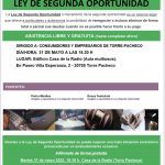 Charla informativa de CONSUMO (OMIC):  "LEY DE SEGUNDA OPORTUNIDAD"