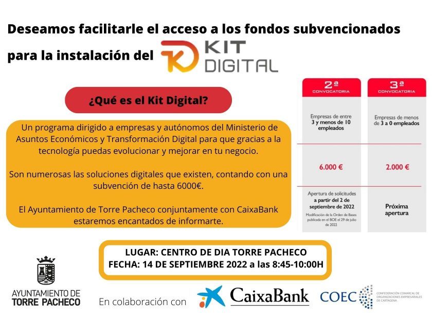 EVENTO INFORMATIVO, "AYUDAS DEL PROGRAMA KIT DIGITAL"