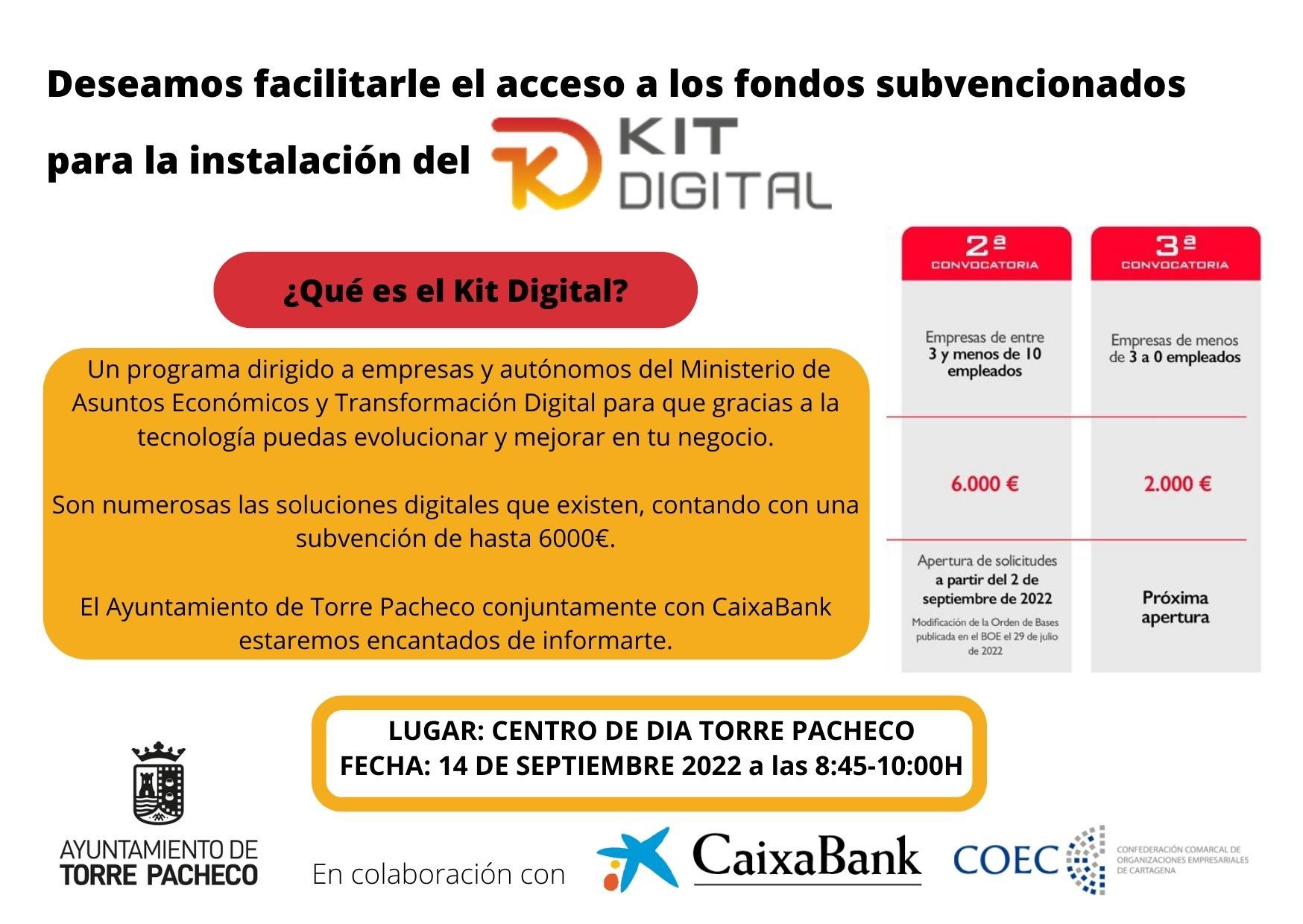 EVENTO INFORMATIVO, "AYUDAS DEL PROGRAMA KIT DIGITAL"