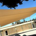 El colegio San Antonio dispone de una nueva estructura que proporciona sombra en el patio de Educación Infantil.