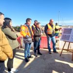 Visita a las obras en el puente en la calle San Cayetano Junto a Gregal.