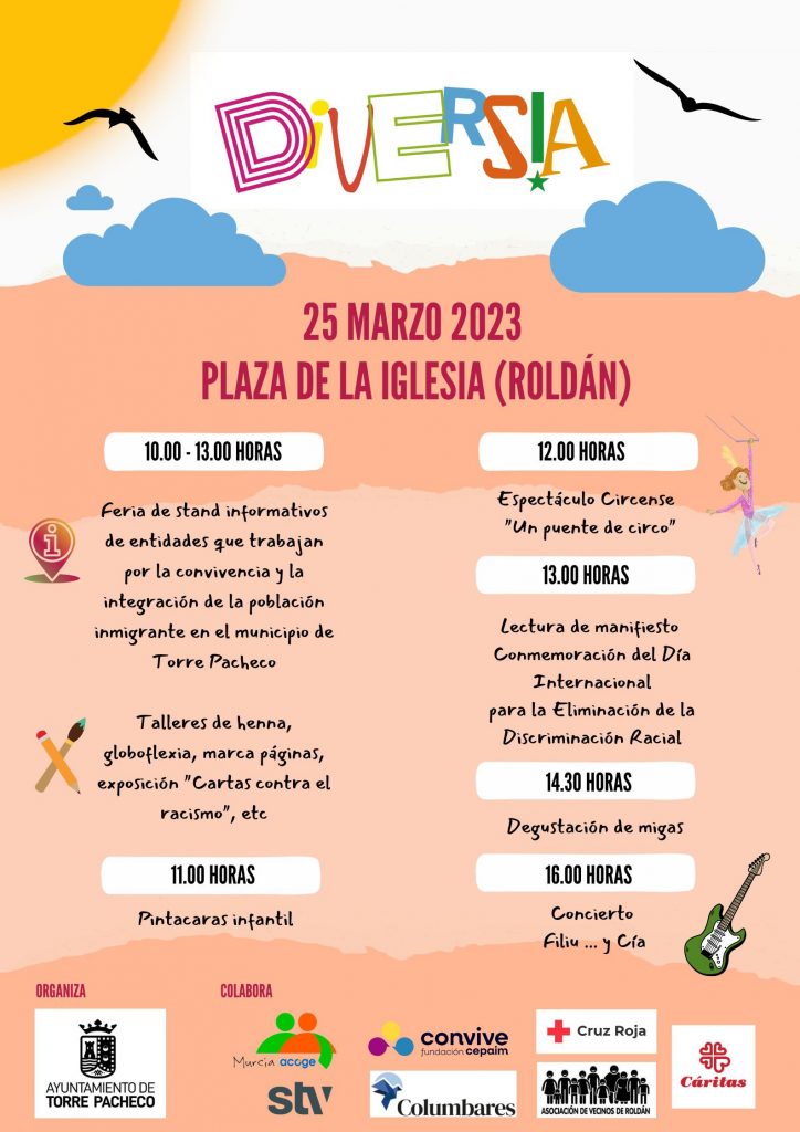 Poster festival grafico rosa azul naranja - 1