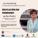 CHARLA “EDUCACIÓN EN FEMENINO” EN LA BIBLIOTECA PÚBLICA MUNICIPAL DE TORRE PACHECO.