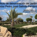 Acto denominación Jardín “Doctor Pedro José Galindo Fernández”.