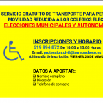 Servicio para acudir a votar el 28M.