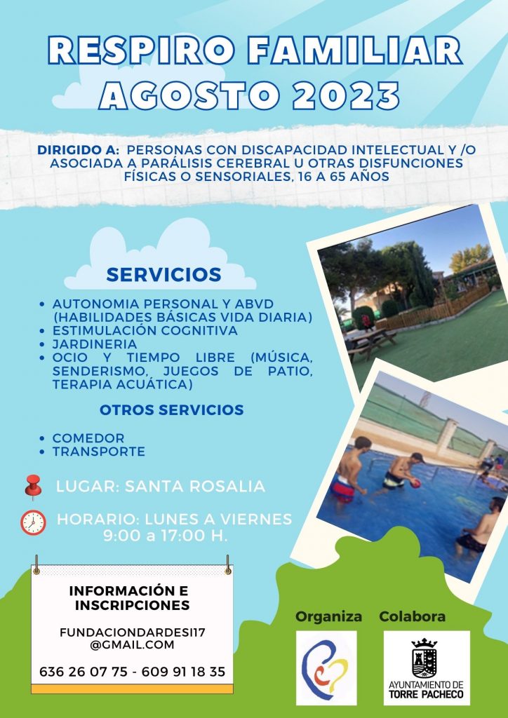 flyer gratis campamento verano infantil celeste - 1
