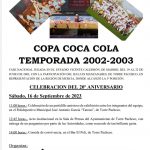 Trofeo conmemorativo Copa CocaCola.