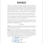Bando Municipal sobre limpieza de solares.